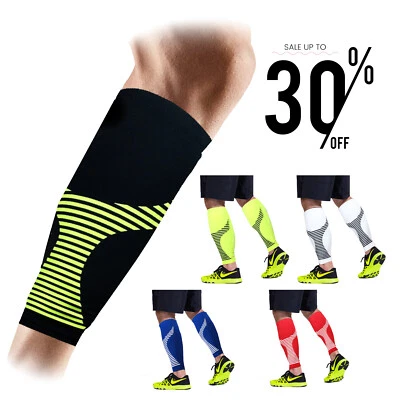 Calf Compression Leg Sleeves Socks Running Shin Splints Injury Gym Yoga Exercise - Image 1 of 4