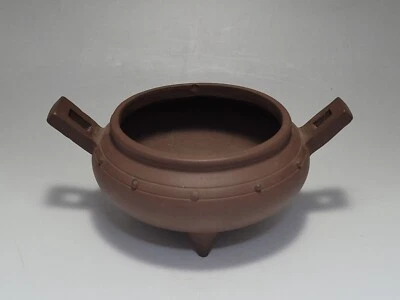 Quemador de incienso de tres patas doble oreja bermellón dinastía Ming&Qing china Foto 1 de 4