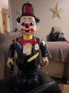 Vintage 1989 New Bright "Bump'n Benny Fireman Clown" 13” Cop Police Rare - Picture 1 of 7