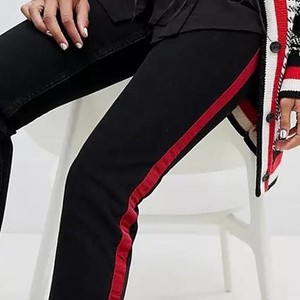 Red Black Striped Jeans for sale | eBay