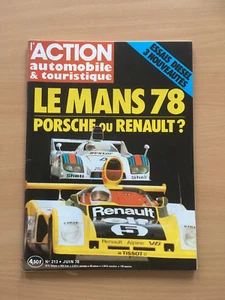 L'ACTION AUTOMOBILE N°213 06/1978 24 HEURES DU MANS PORSCHE RENAULT   E28 - Imagen 1 de 1