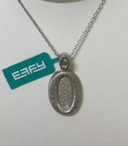EFFY Collection Silver 0.22 CT White Diamond Pendant With Chain Brand New Tags - Picture 1 of 7