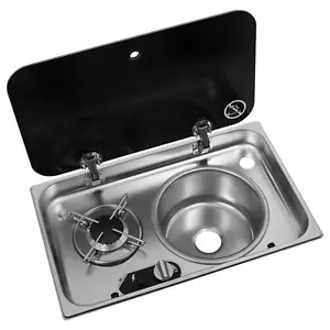 NAVY LOAD COMBI UNIT HOB & SINK SINGLE BURNER STOVE TOP COOKER CAMPERVAN CARAVAN - Picture 1 of 2