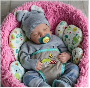 Lifelike Reborn Baby Dolls Boy 19 Inch Full Body Silicone Realistic Newborn Baby - Picture 1 of 3