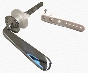 Small Hole Cistern Lever to suit Ideal Standard Toilet 3/8" Thread Flush Handle - Picture 1 of 5