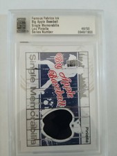 2014 Famous Fabrics Ink Big Apple Baseball Single Memorabilia /50 Lou Piniella
