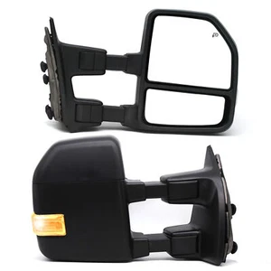 Tow Mirrors For 99-16 Ford F250 F350 F450 F550 Super Duty Power Heated Signal - Picture 1 of 12