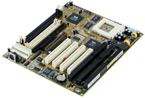 MAINBOARD DFI P5BV3+ SOCKET 7 3x SDRAM AGP 3x ISA 4x PCI  - Bild 1 von 2