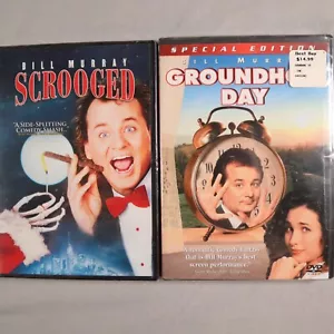 Bill Murray Movies Scrooged & Groundhog Day DVD Brand New Sealed - Picture 1 of 2