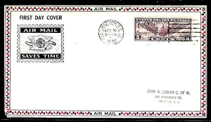 C12 5c Air Mail (1930) THE WINGED GLOBE FDC BY THE A. C. ROESSLER CACHETS ! - Picture 1 of 1
