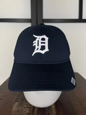 Detroit Tigers Hat Cap Strap Back Youth One Size Blue Embroidered OC Sports - Image 1 of 4