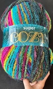 Giant 13.75 Oz Skein Of Feza Yarns Cozy Acrylic Boucle Yarn - Ombré Multicolor - Picture 1 of 9