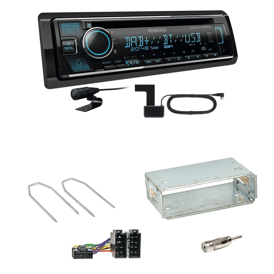 Kenwood KDC-BT760DAB Bluetooth DAB Einbauset für Renault Megane 2 Clio 3 Modus - Bild 1 von 1