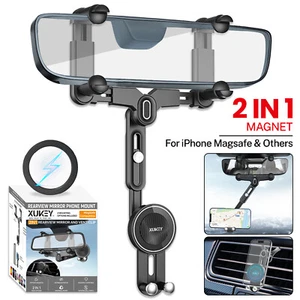 Magsafe Magnetic Rear View Mirror Air Vent Car Mount Cell Phone Holder 4 iPhone - Picture 1 of 13
