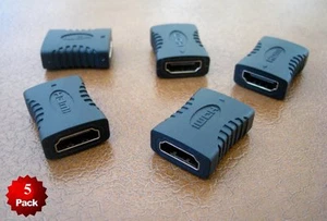 5 x HDMI Female to Female 3D HD 1080P Coupler Coupling Joiner Extender Adapter - Picture 1 of 1