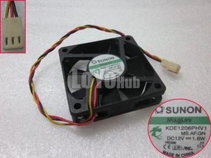 SUNON 6015 chassis Cooling Fan KDE1206PHV1 MS.AF.GN DC 12V 1.6W 3-Pin Magnetic - Picture 1 of 2
