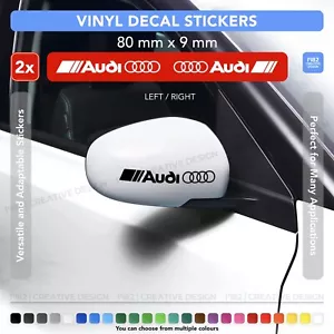2x Calcomanías adhesivas de vinilo para anillos deportivos Audi A1 A3 S3 A4 S4 A5 A6 A7 TT Quattro 80 mm - Imagen 1 de 6