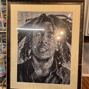 Bob Marley photo mosaic custom framed. 40x32 - Picture 1 of 12