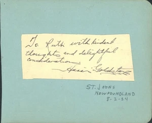 Vintage Harris Goldstone Autograph - Picture 1 of 1