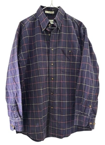 Orvis Men’s Long Sleeve Button Down Plaid 100% Cotton Purple Checkered Medium - Picture 1 of 11