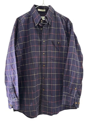 Orvis Men’s Long Sleeve Button Down Plaid 100% Cotton Purple Checkered Medium - Image 1 of 4