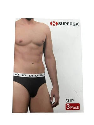 TRI-PACK 3 PEZZI SLIP UOMO COTONE CON ELASTICO ESTERNO SUPERGA 360 - Immagine 1 di 3