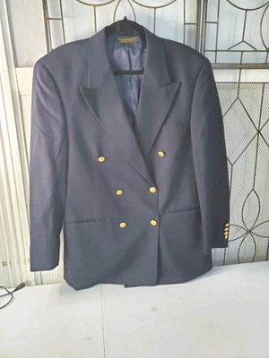 Blazer De Colección Hombres Brooks Brothers Botón Dorado Doble Pecho Azul Marino EE. UU. 40R Foto 1 de 4