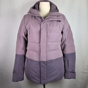 The North Face Heavenly Down Hooded Lavender Puffer Jacket Goggle Wipe Damen L - Bild 1 von 7