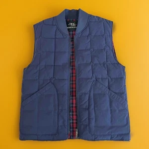 Gilet trapuntato Rodd & Gunn Milford uomo piccolo blu foderato a quadri golf casual top - Foto 1 di 5