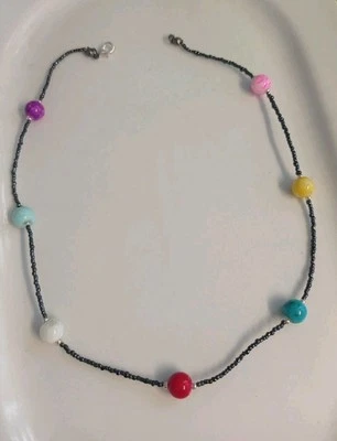 Collana Choker da Donna con Pietre Dure Colorate Girocollo 💙 LuaCreazioni 💙 - Immagine 1 di 4