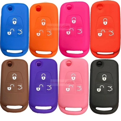 Fit Mercedes Benz ML GL 3 Button Flip Remote Smart Key Fob Silicone Case Cover - Image 1 of 4