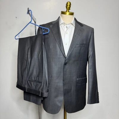 San Valentino Super 150s Pure New Wool Suit Charcoal Gray 42R 34W - image 1 of 4