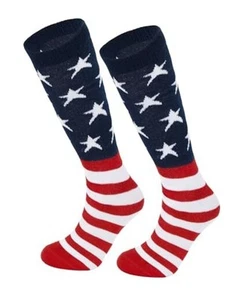 Kids Soccer Socks Striped Cotton Atheletic 9-12 Years 1pc American Flag - Picture 1 of 5