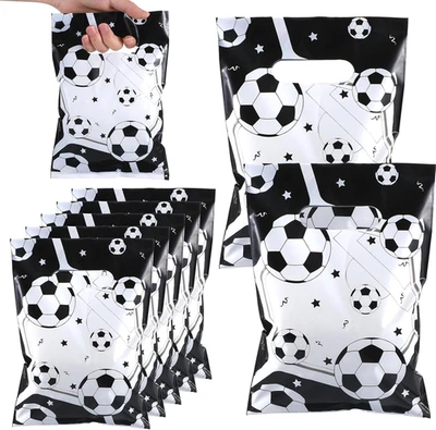 50 piezas Bolsas de plástico para regalo de fútbol Bolsas de fiesta de fútbol Tema de fútbol Goodie Treat Sna Foto 1 de 4
