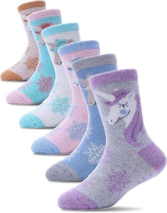 Merino Wool Socks for Kids Toddlers Boys Girls Thick Thermal Warm Winter Hiking - Picture 1 of 6