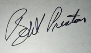 ROBERT PRESTON (MUSIC MAN) AUTOGRAMM SIGNED 3X5 INDEX CARD. LIFETIME COA. - Bild 1 von 2