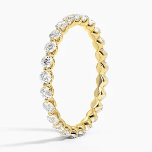 14K massives Gold 1 kt Diamant Ewigkeitsband, Laborgefertigter Diamant Ehering - Bild 1 von 2