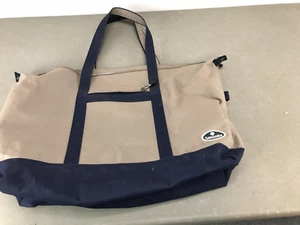 Samsonite Personal Tan & Blue Shoulder Strap Overnight Carry On w Zipper 20"x14" - Picture 1 of 9