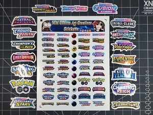 Sword and Shield Era Set Logo 3" Glossy Vinyl Sticker Bundle - 17 Stickers Total - Picture 1 of 7