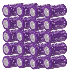 20Pcs Size D Batteries High Capacity ER34615 3.6V 19-Ah Li-SOCl2 for Water Meter - Picture 1 of 5