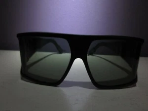 Vintage Aqua Vision Black 2201 In-Fishing Sunglasses Taiwan Aviator Arm Straps - Picture 1 of 11