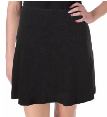 NWT KENSIE BLACK TEXTURED LINED SHORT FLARED SKIRT SZ XL - Image 1 of 4