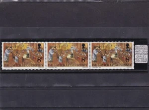 Guernsey christmas blured printing on the 2 left stamps rare error 1982 - Picture 1 of 1