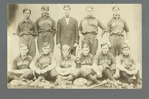 Lancaster WISCONSIN RPc1910 BASEBALL TEAM nr Prairie du Chien Fennimroe Mt. Hope - Picture 1 of 3