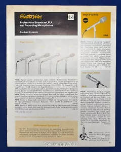 EV - Electro Voice Brochure - Cardioid Microphones -- #2 - Picture 1 of 1