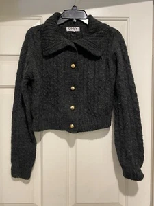 ONLY Cardigan Sweater Women’s Size Large Black B93 - Picture 1 of 7
