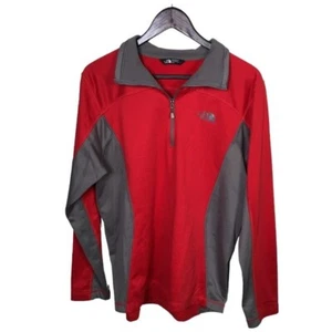 Chaqueta ligera The North Face para hombre talla M roja gris 1/4 cremallera 100 % poliéster - Imagen 1 de 6