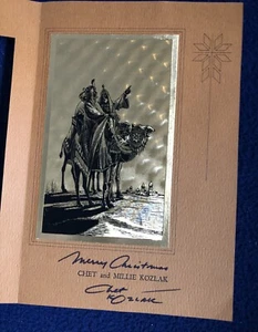 DC Golden-Age Comic Book Artist CHET "Kozy" KOZLAK signed Christmas Card - Picture 1 of 2