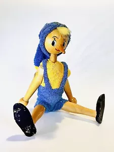 1940s Vintage Elf (Pinocchio?) Wood Doll Rustic Old World Christmas Decor Poland - Picture 1 of 15