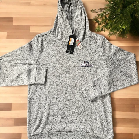 Gonzaga University Bulldogs Hoodie Mens Medium Gray Antigua Sweatshirt Cover